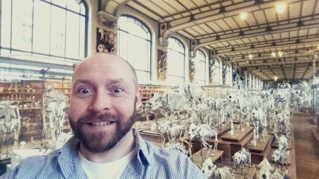 Paolo at the Museum of Comparative Anatomy, Paris