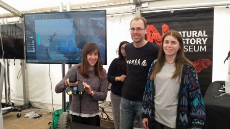 Alex Ball and his team from the Imaging Lab with the structured light 3D scanner