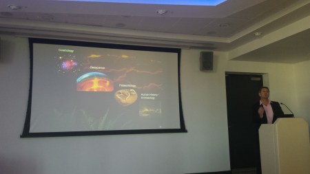 Prof. Iain Stewart explains the continuum of science programming. (Image: Anthony Roach)