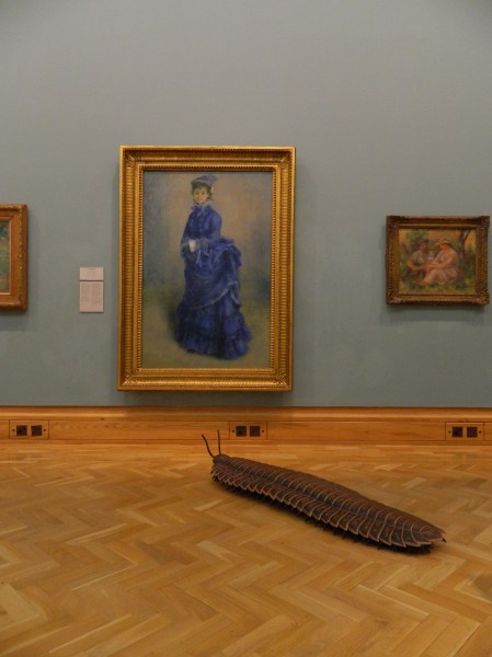 Arthur the Arthropleura visits the impressionists (Image source: http://www.museumwales.ac.uk/blog/2014-11-11/The-Adventures-of-Arthur-the-Arthropleura-/)